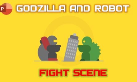 Godzilla Robot Fight Animation in PowerPoint