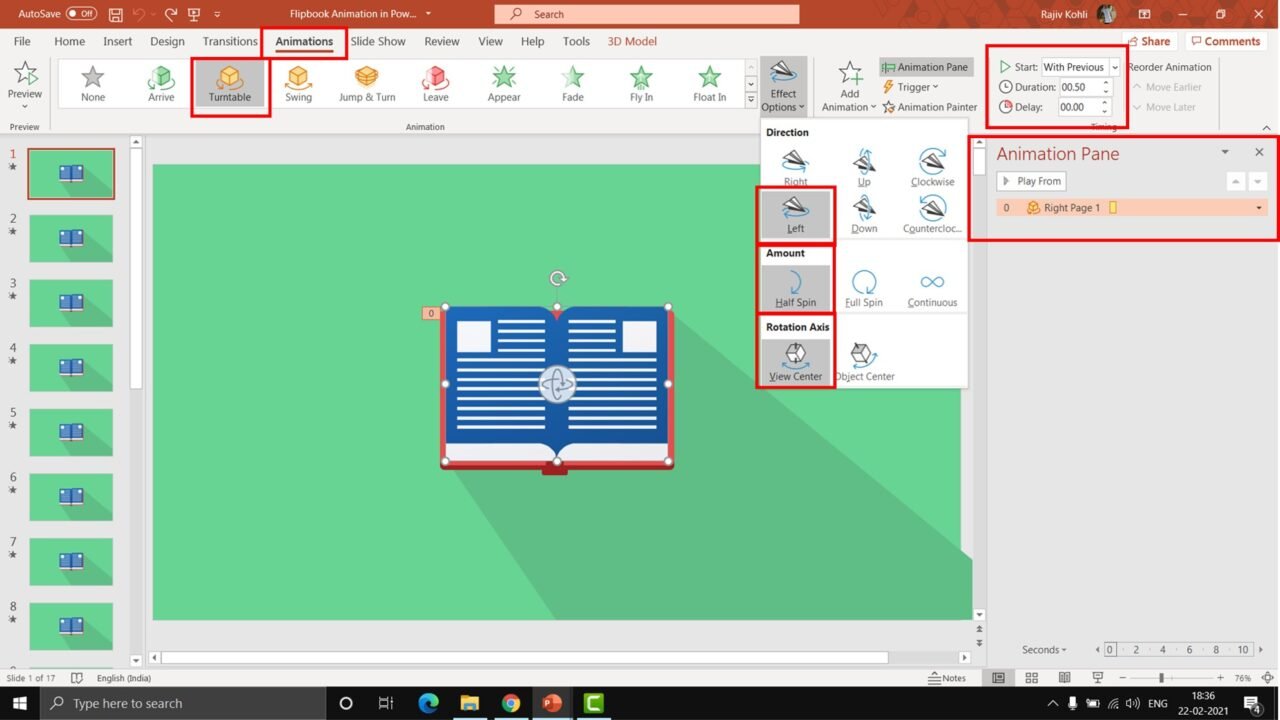 Realistic Flipbook Animation In PowerPoint Tutorial