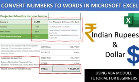 Converting Numbers to Words in Excel Step-by-Step Tutorial with VBA