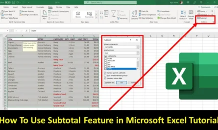 How To Use Subtotals in Microsoft Excel For Efficient Data Analysis