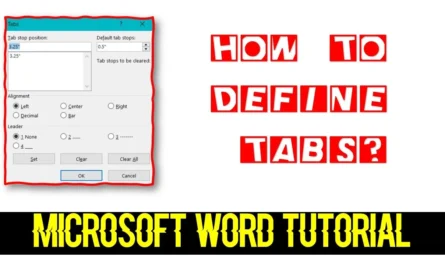 How to Use Tabs in Microsoft Word