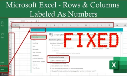 Microsoft Excel Rows and Columns Labeled As Numbers in Microsoft Excel Tutorial
