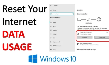 Reset Internet Data Usage in Windows 10