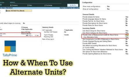 Using Alternate Units in Tally Prime / ERP 9 Tutorial - Lesson 18