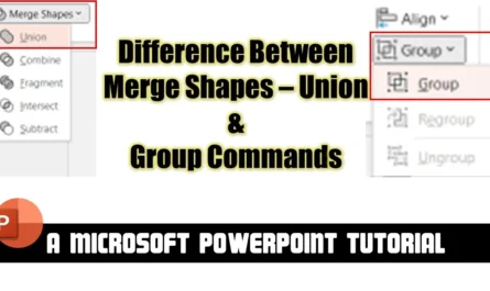 Merge Shapes Union Command in PowerPoint