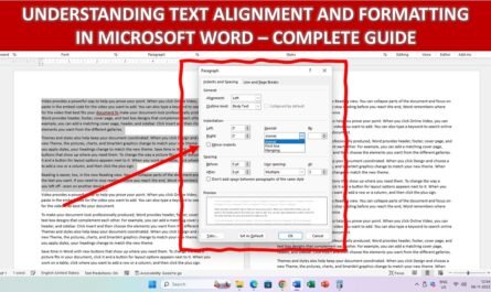 Paragraph Formatting and Text Alignments